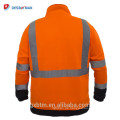 Großhandel Sicherheit Sweatshirt Orange Hallo Vis Reflektierende Jacke Pullover Reißverschluss ANSI Klasse 3 High Visibility Pullover für Nachtarbeit